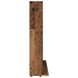 Berkfield Home Sturdy CD Cabinet Old Wood 100x23x89.5 cm Engineered Wood in Brown - thumbnail 5
