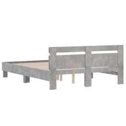 Berkfield Home Durable Bed Frame without Mattress Concrete Grey 140x200 cm - thumbnail 7
