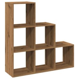 Berkfield Home Room Divider Bookcase¬†3-Tier¬†Artisan Oak 99x29x99 cm Engineered Wood in Brown - Size: 99 x 29 x 99 cm - thumbnail 2