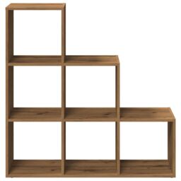 Berkfield Home Room Divider Bookcase¬†3-Tier¬†Artisan Oak 99x29x99 cm Engineered Wood in Brown - Size: 99 x 29 x 99 cm - thumbnail 5
