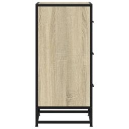Berkfield Home Sideboard Sonoma Oak 35.5x35x76 cm Engineered Wood & Metal in Brown - thumbnail 5