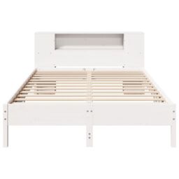 Berkfield Home Bookcase Bed without Mattress White 135x190 cm Double Solid Wood Pine - thumbnail 4