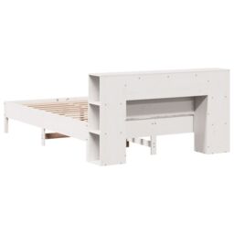 Berkfield Home Bookcase Bed without Mattress White 135x190 cm Double Solid Wood Pine - thumbnail 6