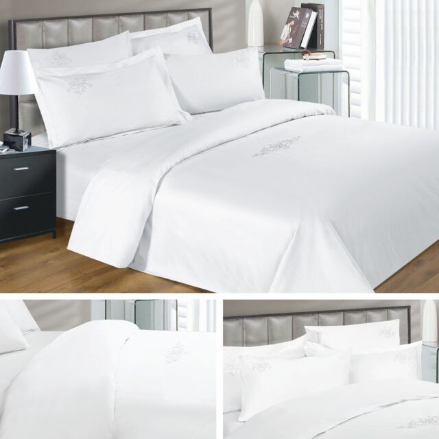 Sweet Dreams Luxurious 330 Thread Count Egyptian Cotton Duvet Cover in Cream - Size: Double - image 1
