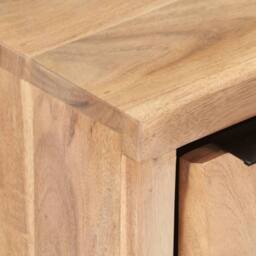 Berkfield Home Bedside Cabinet 40x30x50 cm Solid Acacia Wood with Live Edges in Brown - Size: 40 x 30 x 50 cm - thumbnail 5