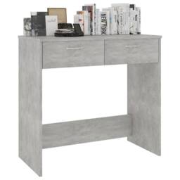 Berkfield Home Desk Concrete Grey 80x40x75 cm Engineered Wood - Size: 80 x 40 x 75 cm - thumbnail 5
