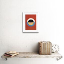 "Artery8 Wall Art Print Hilma Af Klint Svanen Abstract Circles Artwork Framed 9X7 Inch in White - Size: W7"" x H9""" - thumbnail 2
