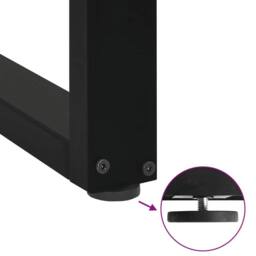 Berkfield Home Coffee Table Legs U-Shaped 2 pcs Black 60x(110-111) cm Steel - thumbnail 9