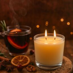 Nicola Spring 400g Soy Wax Scented Candle - Mulled Wine - Aromatherapy Jar Candle in Clear - thumbnail 2