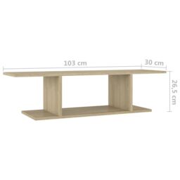 Berkfield Home Wall Mounted TV Cabinet Sonoma Oak 103x30x26.5 cm in Brown - thumbnail 6