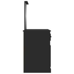 Berkfield Home Dressing Table with Mirror Black 90x50x132.5 cm Engineered Wood - thumbnail 8