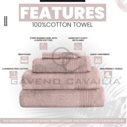 GAVENO CAVAILIA 4 Pack Hampton Towel in Pink - thumbnail 2