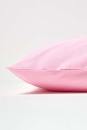 Homescapes Continental Egyptian Cotton Pillowcase 200 TC, 80 x 80 cm in Pink - thumbnail 2