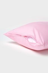 Homescapes Continental Egyptian Cotton Pillowcase 200 TC, 80 x 80 cm in Pink - thumbnail 3