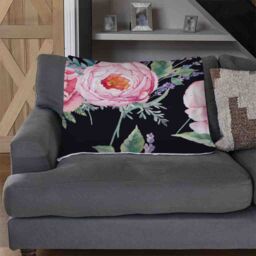 Benjamin Tate Design Watercolour Painting Of Flowers Blanket in Natural - Size: 120 cm x 150 cm - thumbnail 2