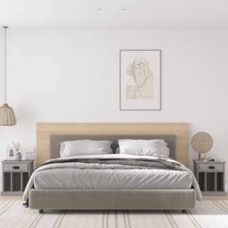 Berkfield Home Elegant Bedside Cabinets 2 pcs Grey Sonoma 43x36x50 cm - Size: 43 x 36 x 50 cm - thumbnail 2