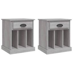 Berkfield Home Elegant Bedside Cabinets 2 pcs Grey Sonoma 43x36x50 cm - Size: 43 x 36 x 50 cm - thumbnail 3