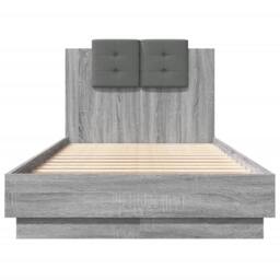 Berkfield Home Soft Bed Frame without Mattress Grey Sonoma 90x190 cm Single - thumbnail 4