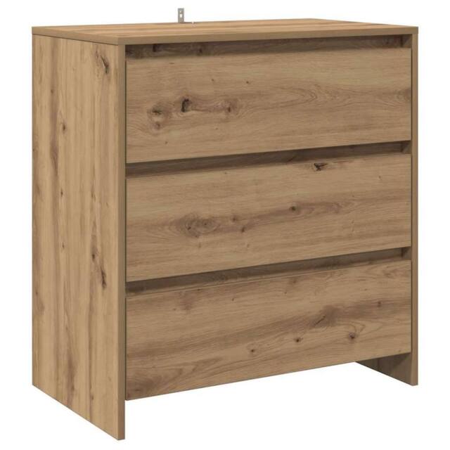 Berkfield Home Sideboard Artisan Oak 70x41x75 cm Engineered Wood in Brown - Size: 70 x 41 x 75 cm - image 1