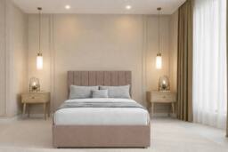 "Nexus Mattresses Ltd Kyoto Plush Divan Bed Base 2 Drawers Same Side - 54"" Headboard in Bronze - Size: Single" - thumbnail 5