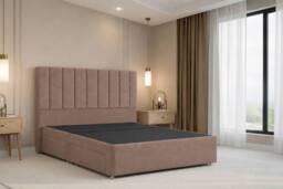 "Nexus Mattresses Ltd Kyoto Plush Divan Bed Base 2 Drawers Same Side - 54"" Headboard in Bronze - Size: Single" - thumbnail 2
