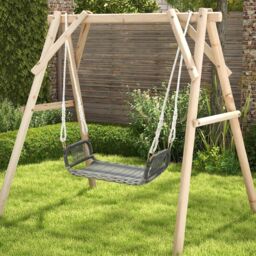 Costway Patio Swing Bench Backless Rattan Woven Patio Wicker with Hanging Ropes in Brown - thumbnail 5