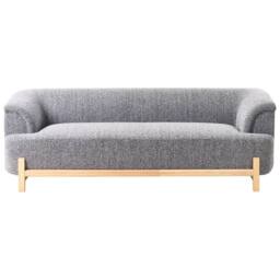 Wyld and Coco 5 Seater Sofa Set Dark Grey Polyester Upholstery Wooden Legs - thumbnail 9
