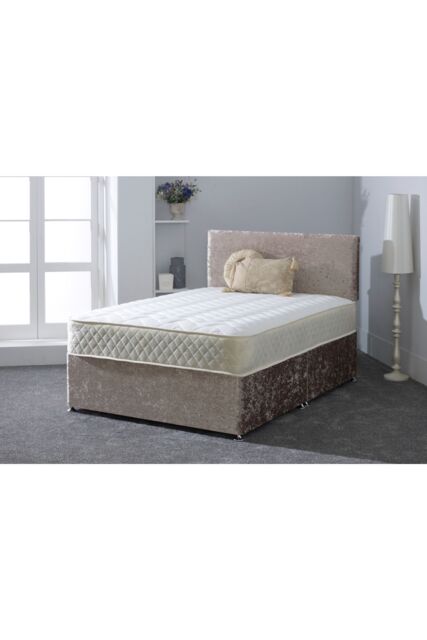 Starlight Beds Close Flame Hybrid Mattress Soft Feel Memory Foam & Spring Support in White - Size: Small Double - image 1