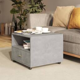 Berkfield Home Decorative Coffee Table Concrete Grey 55x55x40 cm Engineered Wood - Size: 55 x 55 x 40 cm - thumbnail 2
