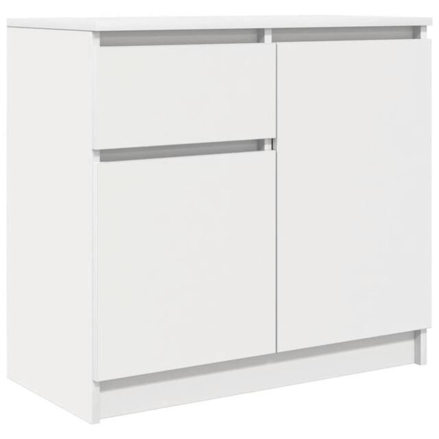 Berkfield Home Sideboard with Drawer White 71x35x65 cm Engineered Wood - Size: 71 x 35 x 65 cm - image 1