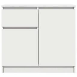 Berkfield Home Sideboard with Drawer White 71x35x65 cm Engineered Wood - Size: 71 x 35 x 65 cm - thumbnail 6