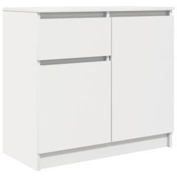 Berkfield Home Sideboard with Drawer White 71x35x65 cm Engineered Wood - Size: 71 x 35 x 65 cm - thumbnail 1