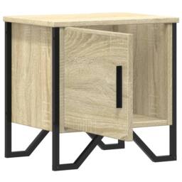 Berkfield Home Modern Bedside Cabinets 2 pcs Sonoma Oak 40x30x40 cm Engineered Wood in Light Tan - Size: 40 x 30 x 40 cm - thumbnail 6