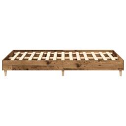 Berkfield Home Durable Bed Frame No Mattress Old Wood 120x190 cm Small Double En in Brown - thumbnail 6