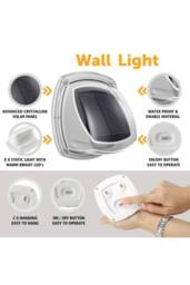 KDMD 2 Pack Solar Powered Wall Light Outdoor Garden Porch Stair in Light Grey - thumbnail 4