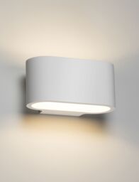 Netlighting G9 Curved Up & Down Plaster Wall Light 180mm 230V IP20 40W in White - thumbnail 1