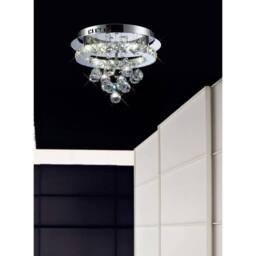 Netlighting Galaxy Linear Pendant 5 Drop 15W LED 6000K Polished Chrome Crystal in Grey - thumbnail 6