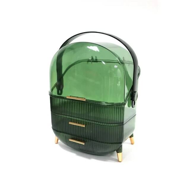 VOGREX Portable Compact Makeup Storage Box in Green - image 1