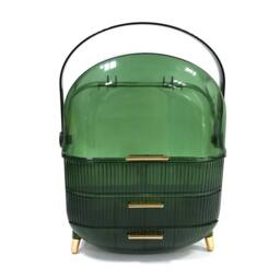 VOGREX Portable Compact Makeup Storage Box in Green - thumbnail 4