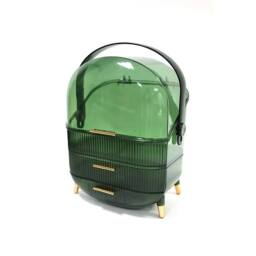 VOGREX Portable Compact Makeup Storage Box in Green - thumbnail 1