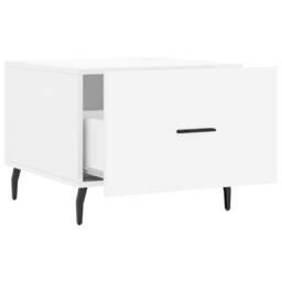 Berkfield Home Coffee Tables 2pcs High Gloss White 50x50x40 cm Engineered Wood - Size: 50 x 50 x 40 cm - thumbnail 7