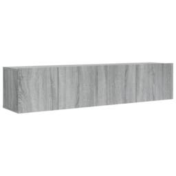 Berkfield Home Modern 2 Piece TV Cabinet Set Grey Sonoma Engineered Wood - thumbnail 3