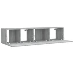 Berkfield Home Modern 2 Piece TV Cabinet Set Grey Sonoma Engineered Wood - thumbnail 4