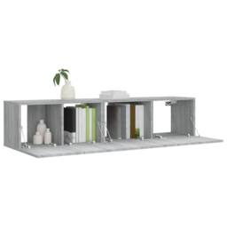 Berkfield Home Modern 2 Piece TV Cabinet Set Grey Sonoma Engineered Wood - thumbnail 1