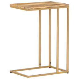 Berkfield Home Side Table 35x45x65 cm Solid Mango Wood in Brown - Size: 35 x 45 x 65 cm - thumbnail 4