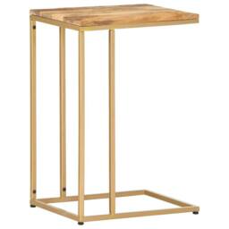 Berkfield Home Side Table 35x45x65 cm Solid Mango Wood in Brown - Size: 35 x 45 x 65 cm - thumbnail 1