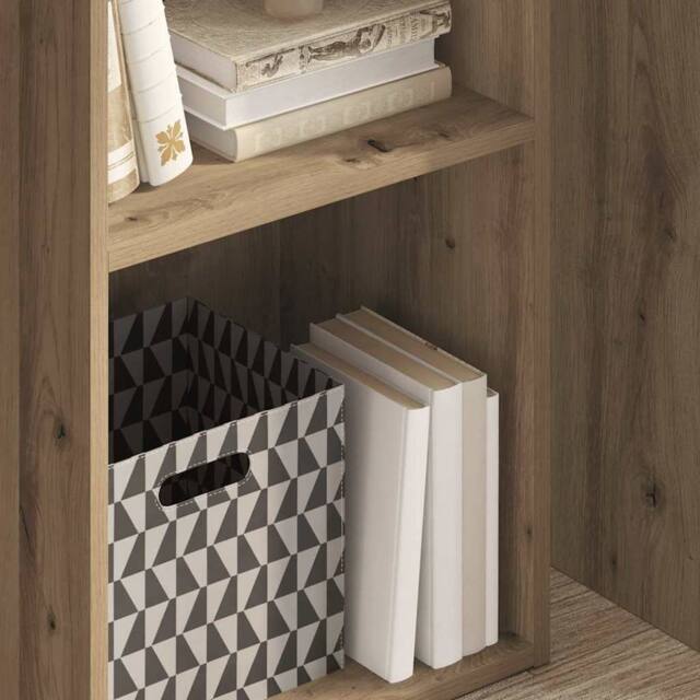 Berkfield Home Decorative Bookcase Artisian Oak 40x30x77 cm Engineered Wood in Brown - Size: 40 x 30 x 77 cm - image 1