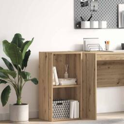 Berkfield Home Decorative Bookcase Artisian Oak 40x30x77 cm Engineered Wood in Brown - Size: 40 x 30 x 77 cm - thumbnail 2