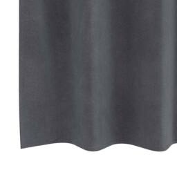 Berkfield Home Blackout Curtains with Eyelets 2 pcs Super Light Grey Velvet in Dark Grey - thumbnail 5