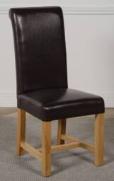 Thats Furniture Richmond 140-220cm Oak Extending Dining Table + 8 Washington Leather Chairs in Brown - thumbnail 6